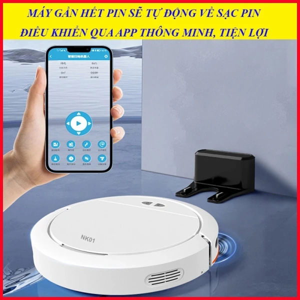 Nhìn chung, NK01 vẫn nằm ở mức trung‑cao; tuy có tính năng tăng áp suất khi gặp thảm, nhưng so với một số đối thủ có sức hút lên tới 5000 Pa và công nghệ rung, nó có thể chưa đủ “đánh mạnh” trên thảm dày. (Ảnh 3)