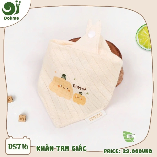 Khăn Tam Giác Cotton Dokma Mềm Mịn, đa màu sắc Fresize (mã DS557, DS716, DS860) là một lựa chọn đang được nhiều bậc cha mẹ ưu ái. (Ảnh 5)