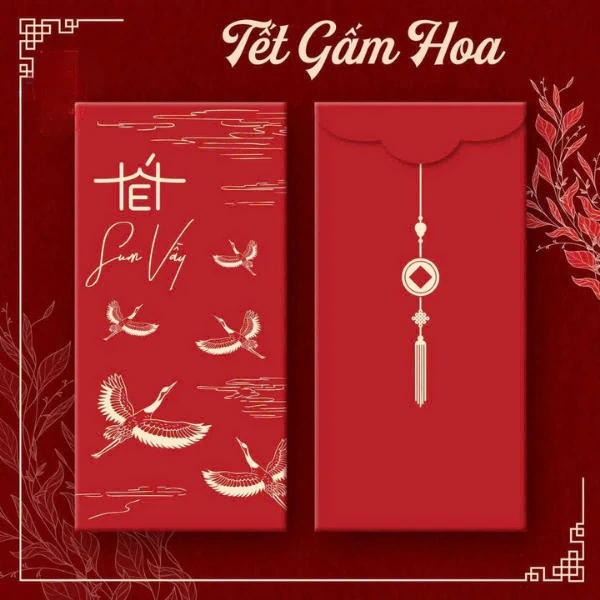 Set phong bao lì xì gấm hoa đỏ: Khi vẻ đẹp trang nghiêm lại khiến không gian Tết bỗng trở nên ấm áp hơn - Ảnh 4