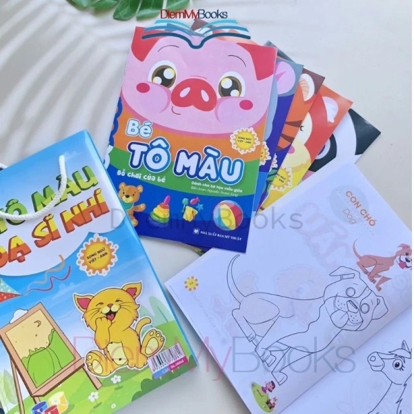 Hầu hết các cuốn sách tô màu song ngữ trên thị trường hiện nay chỉ đi kèm với một hộp sáp 8–12 màu. (Ảnh 3) Hầu hết các cuốn sách tô màu song ngữ trên thị trường hiện nay chỉ đi kèm với một hộp sáp 8–12 màu. (Ảnh 3)