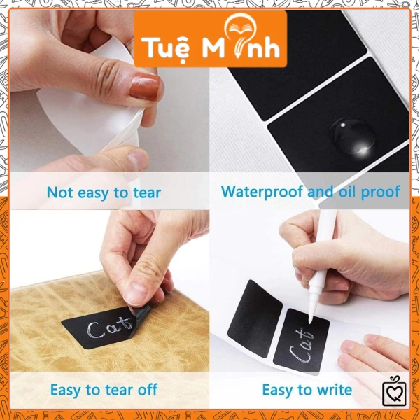 Đối với những ai thường xuyên cần dán tem trên hộp quà, hộp thực phẩm hoặc tài liệu ghi nhãn, một cuộn tem nhựa nền đen kèm bút TE12 là lựa chọn đáng cân nhắc. (Ảnh 4) Đối với những ai thường xuyên cần dán tem trên hộp quà, hộp thực phẩm hoặc tài liệu ghi nhãn, một cuộn tem nhựa nền đen kèm bút TE12 là lựa chọn đáng cân nhắc. (Ảnh 4)