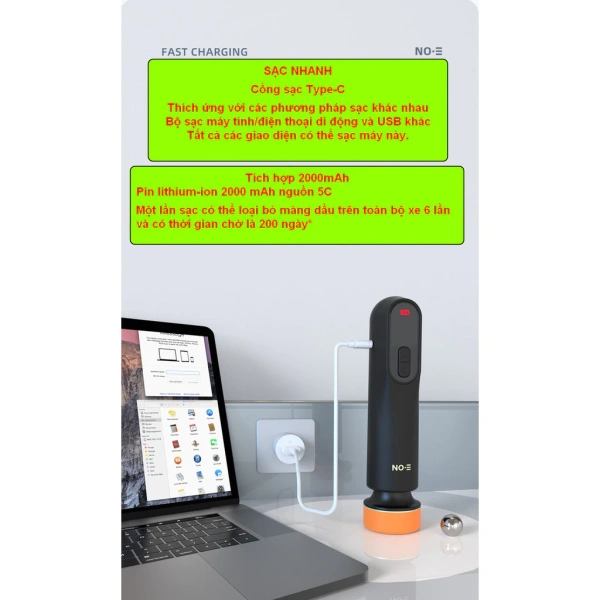 Máy đánh bóng mini cầm tay hoạt động dựa trên động cơ tốc độ cao, thường đạt tới 12.000 vòng/phút, tạo ra lực quay mạnh mẽ qua các cánh gió nội bộ. (Ảnh 2)