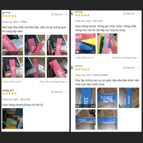 Nhiều thương hiệu cung cấp mini band với các mức độ kháng lực đa dạng, tuy nhiên độ dài thường không được nêu rõ. (Ảnh 4) Nhiều thương hiệu cung cấp mini band với các mức độ kháng lực đa dạng, tuy nhiên độ dài thường không được nêu rõ. (Ảnh 4)