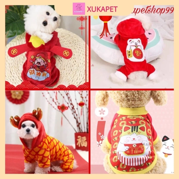 Áo giữ nhiệt cho thú cưng dịp Tết thực sự chỉ ấm lưng, còn bao lì xì may mắn lại gây cảm giác không thoải mái.