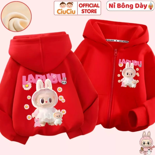 Áo khoác nỉ bông cho bé gái giữ ấm nhưng khiến mình phải suy tính lại cách lựa chọn size