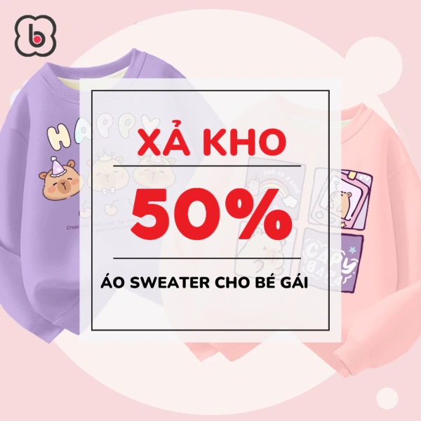 Áo nỉ bé gái dễ thương khiến bé thích mặc nhưng lại gây kích ứng da khi thời tiết thay đổi