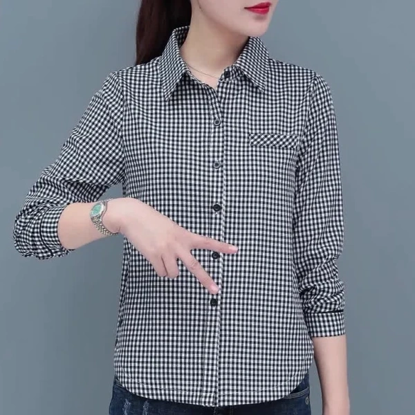Áo sơ mi dài tay nữ kẻ sọc thường mất dáng sau buổi chiều làm việc – lý do mà nhiều người không để ý