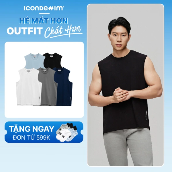 Áo tanktop nam thoáng mát khiến buổi tập sáng trở nên dễ chịu hơn nhiều