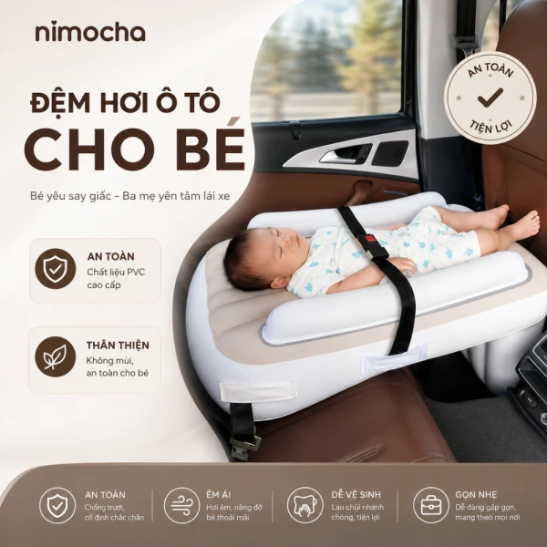 Bài học bất ngờ về việc lựa chọn đệm bơm hơi đa năng cho bé khi di chuyển dài ngày