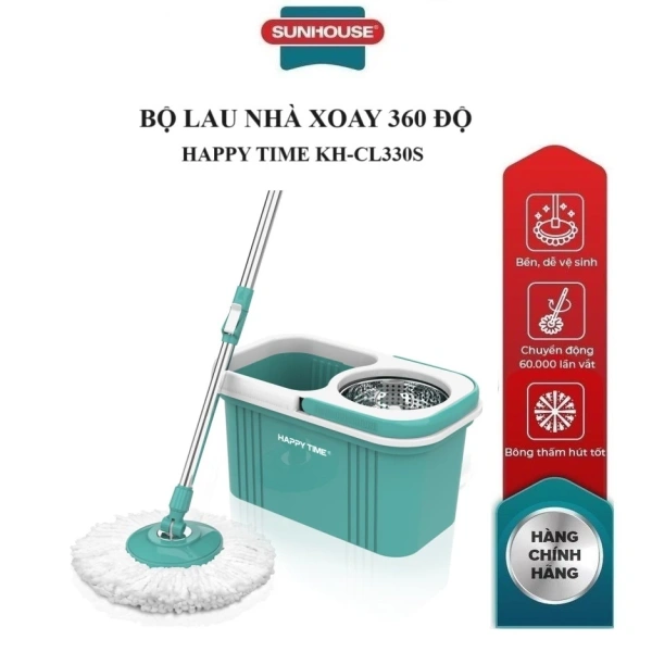 Bộ lau nhà 2 bông quay 360 độ: Khi cảm giác mềm mại gặp thực tế bền bỉ