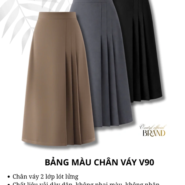 Chân váy dài dáng A xếp ly: vẻ sang trọng không đồng nghĩa với sự thoải mái suốt ngày làm việc