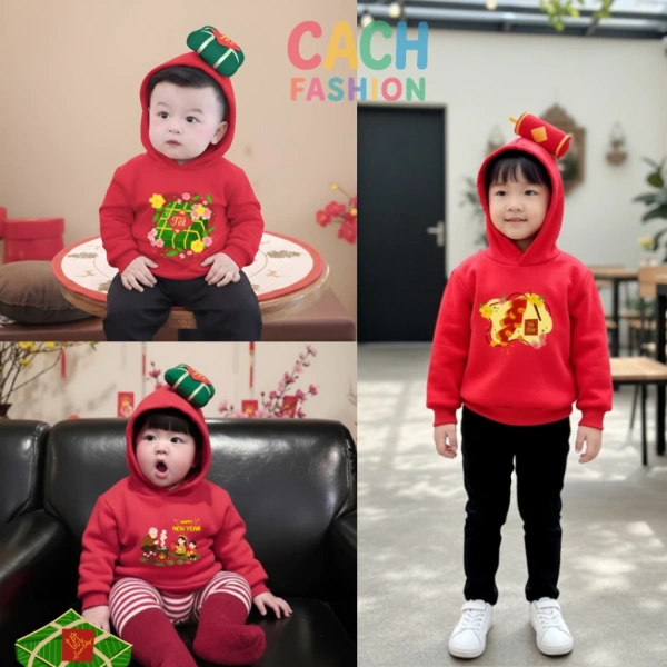 Chiếc mũ bánh chưng trên áo hoodie trẻ khiến việc giặt giũ dịp lì xì Tết 2026 khó khăn hơn mong đợi