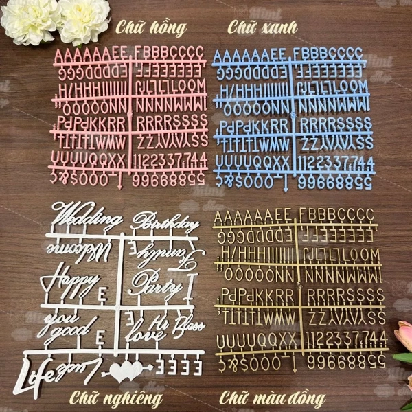 Chữ gắn bảng nỉ thường xuyên mất độ bám và phai màu – chi tiết nhỏ khiến nhiều gia đình bất ngờ