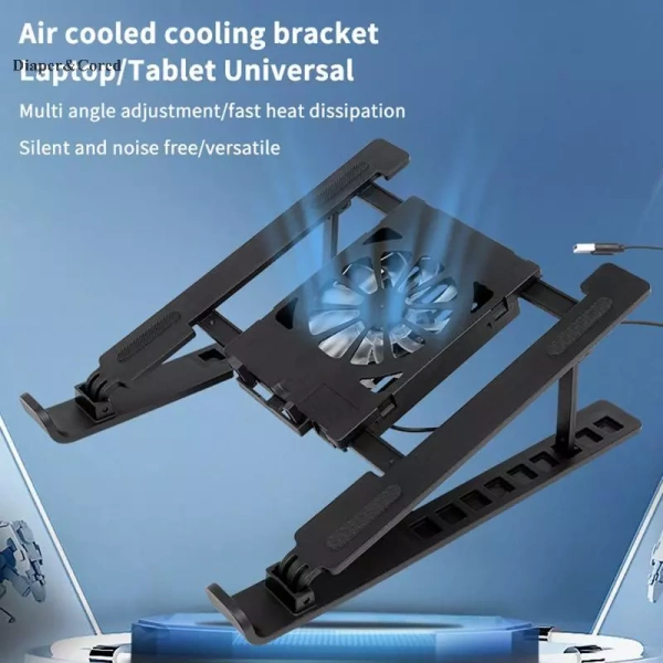 Đặt bàn đỡ laptop có quạt gập ở góc tối ưu mới mang lại cảm giác mát mẻ trong những giờ làm việc kéo dài