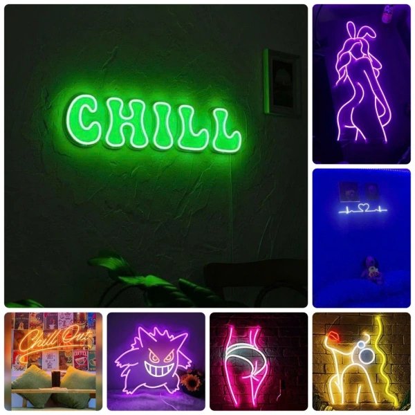 Đèn led neon dán tường đa màu tạo không gian ngủ cực chill mà không làm tăng bất ngờ hoá đơn điện