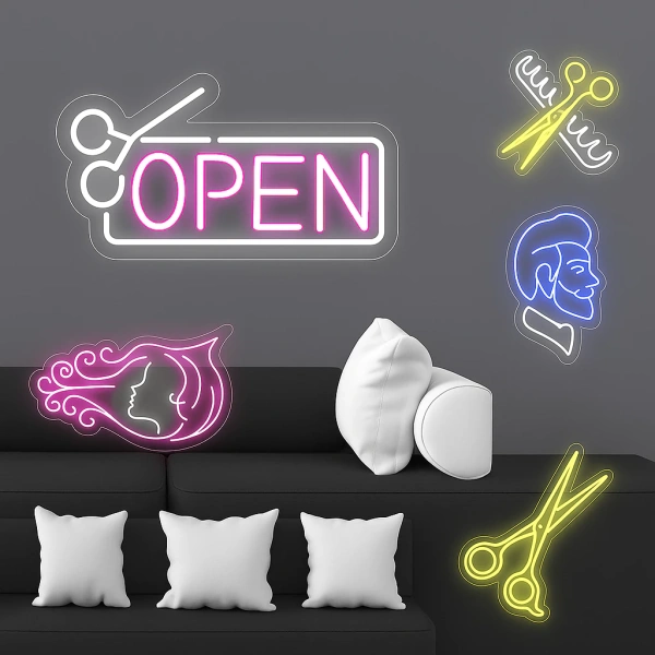 Đèn led neon trong salon: Khi ánh sáng biến không gian làm đẹp thành điểm nhấn không ngờ