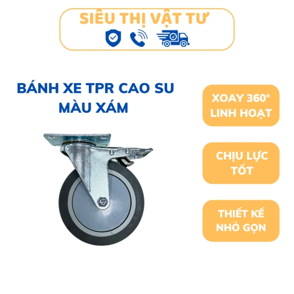 Độ bám của bánh xe TPR chịu lực trên sàn gạch nhám: kỳ vọng bền bỉ nhưng thực tế lại trượt