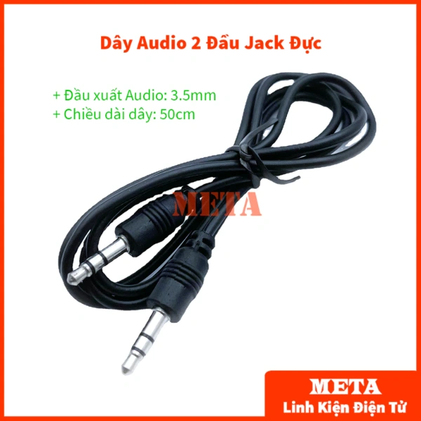 Độ dài 50 cm của dây audio 3.5 mm: tiện nhưng lại gây rối trong không gian làm việc chật hẹp