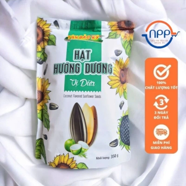 Hạt hướng dương vị dừa: hương dừa quyến rũ làm bữa nhẹ trở nên thú vị, nhưng độ bột dư khiến người dùng cân nhắc lại.