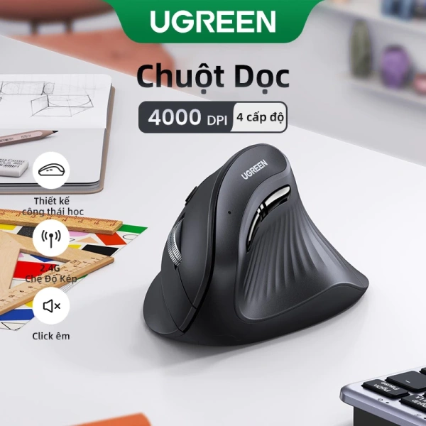 Im lặng khi click không đồng nghĩa với mất độ nhạy: trải nghiệm thực tế với chuột không dây Bluetooth 5.0