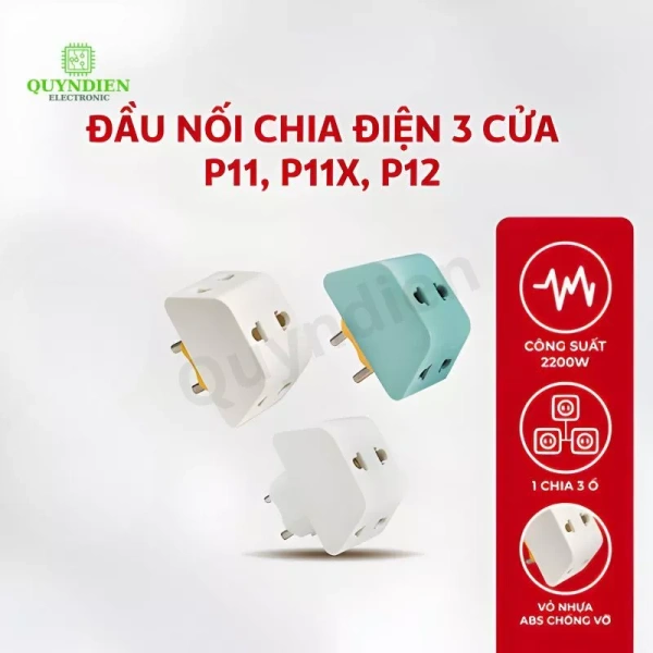 Khi đầu nối chia điện đa năng 3 cửa hứa hẹn giải pháp gọn nhẹ, người dùng mới nhận ra giới hạn chịu nhiệt 2200W.