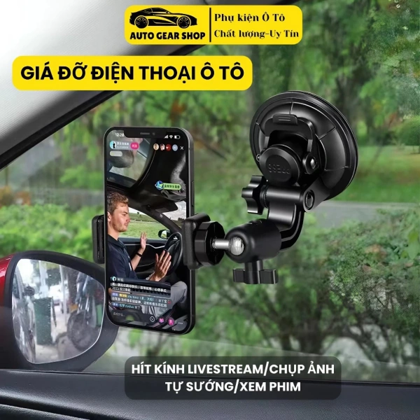 Khi giá đỡ điện thoại ô tô xoay 360° khiến góc quay livestream bất ngờ bị che khuất