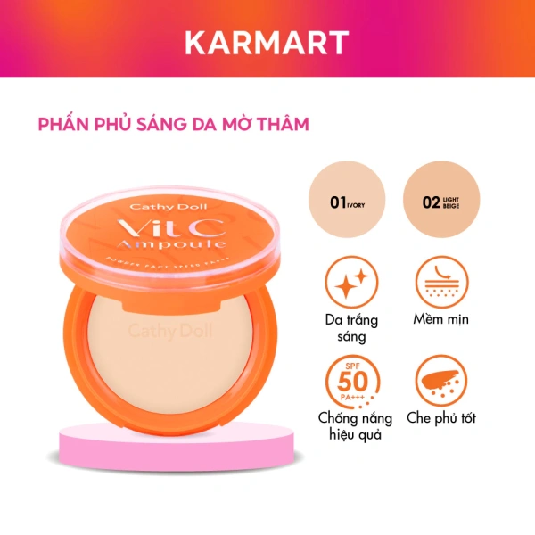Khi lớp nền ráo mịn tan dưới ánh nắng, người dùng nhận ra tầm quan trọng của phấn kiềm dầu có SPF50 và vitamin C.