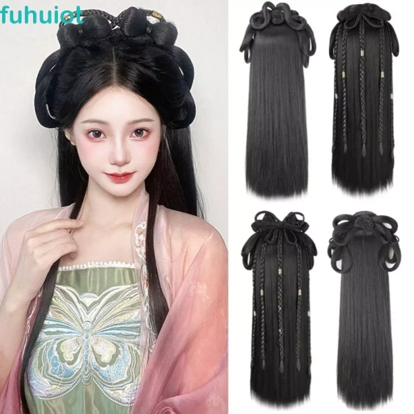 Khi tóc bun giả không được cố định chắc chắn, bức ảnh hanfu lại mất đi cảm giác như trong tranh.