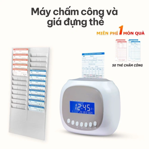 Không có kệ riêng để đựng thẻ chấm công làm tăng nguy cơ lẫn lộn trong văn phòng