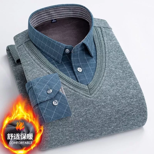 Không ngờ áo len công sở cho người trung niên vào mùa thu lại vừa ấm áp, vừa duyên dáng