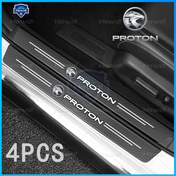 Lớp dán bậc cửa xe bằng da sợi carbon khiến bậc xe Proton không còn lo trầy xước sau thời gian dài