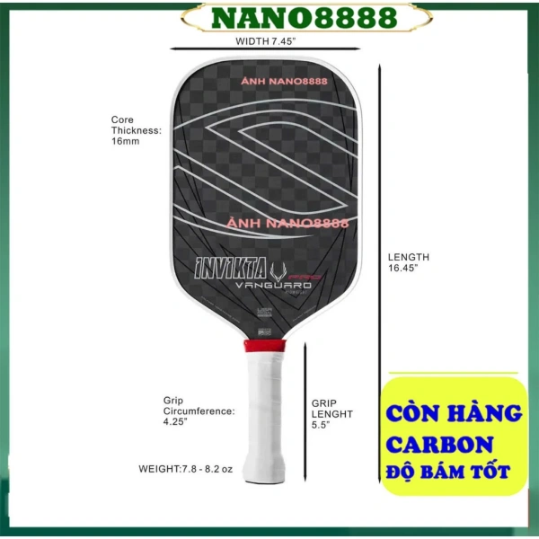 Mặt nhám dày 16 mm khiến vợt pickleball trông bền hơn, nhưng độ linh hoạt thực tế lại giảm