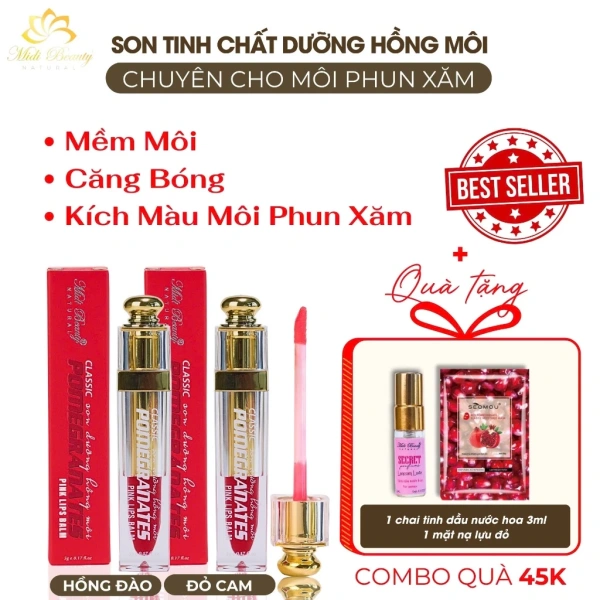 Môi phun xăm duy trì màu sắc cả ngày chỉ khi son dưỡng có màu cung cấp độ ẩm cân bằng