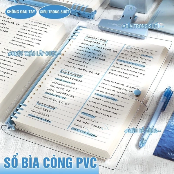 Mùa thi kết thúc, mới hiểu bìa nhựa trong suốt bảo vệ 120 trang kẻ ngang dài lâu hơn dự đoán