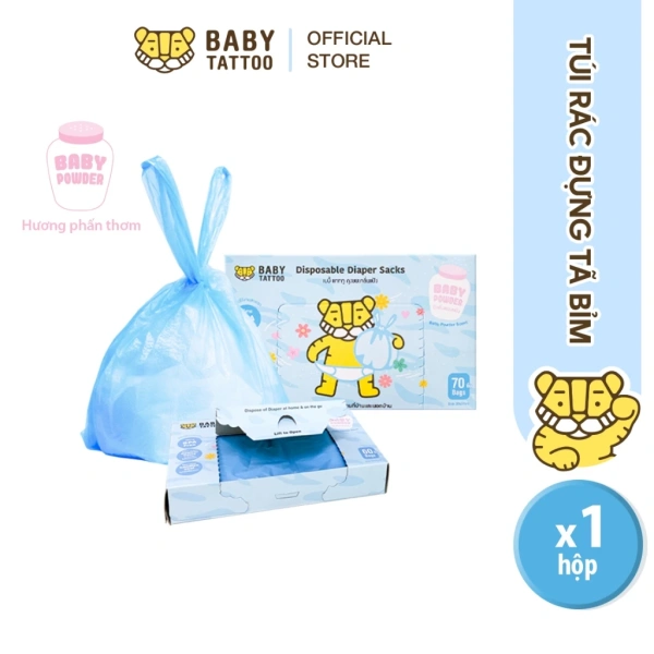 Mùi thơm nhẹ của túi rác tã thường tan biến chỉ sau vài giờ thay.