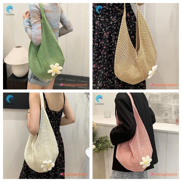 Nhận ra sau khi dùng túi tote dệt kim hoa rỗng phong cách Hàn Quốc: ngăn phụ hẹp khiến đồ cá nhân cứ bị rơi rớt liên tục
