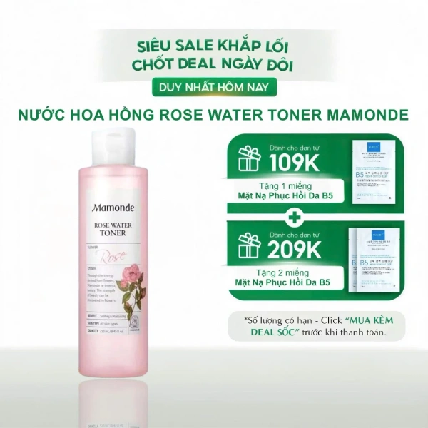 Nước hoa hồng 250 ml cho mọi loại da mang lại cảm giác nhẹ nhàng buổi sáng nhưng độ ẩm thường giảm dần vào cuối ngày