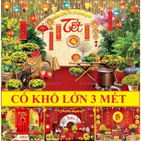 Phông nền vải khổ lớn cho Tết 2026: Khi kích thước hứa hẹn nhưng cách sắp đặt lại gây bối rối
