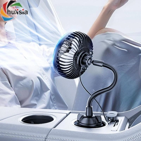 Phụ kiện gió mát USB xoay 360° gắn sau ghế lái thực sự giảm cảm giác khó chịu trong những chuyến xe tải dài.