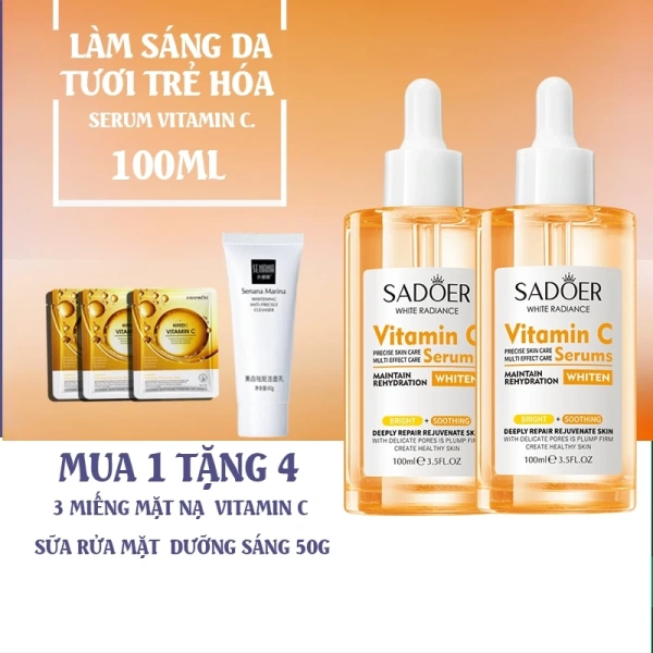 Serum trắng da chứa vitamin C và arbutin: Khi độ ẩm tăng lên, làn da sáng hơn và cảm giác căng bóng bất ngờ