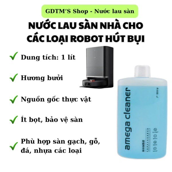 Sự bất ngờ khi dùng nước lau sàn đặc cho robot hút bụi: bề mặt sáng hơn nhưng mùi bưởi khiến không gian thay đổi.