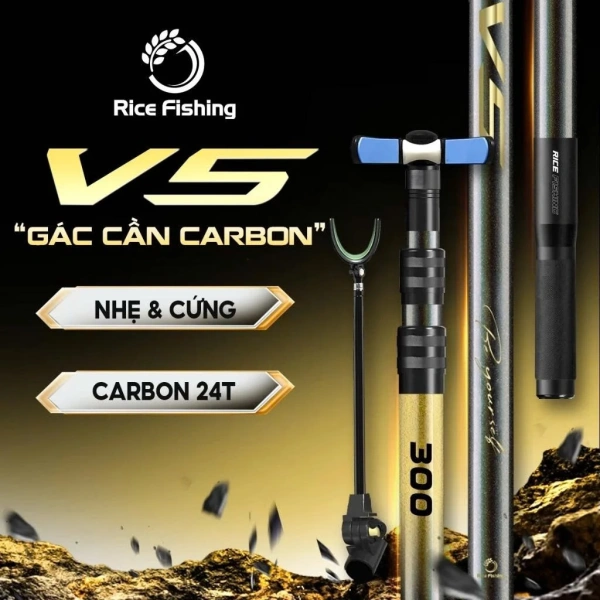 Sự nhẹ nhàng của gác cần carbon giúp kéo dài thời gian câu cá mà không gây mỏi tay