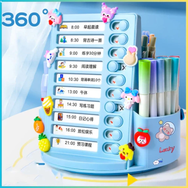 Sự thật khi chiếc hộp bút xoay 360 độ kèm bảng kế hoạch không ngay lập tức làm tăng tính tự giác cho trẻ