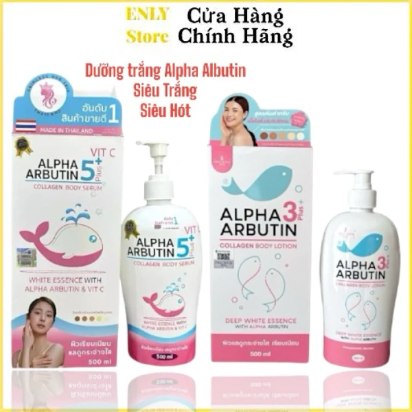 Sữa dưỡng thể chứa arbutin và collagen giúp da sáng dần, nhưng độ ẩm vẫn thường bị bỏ quên.
