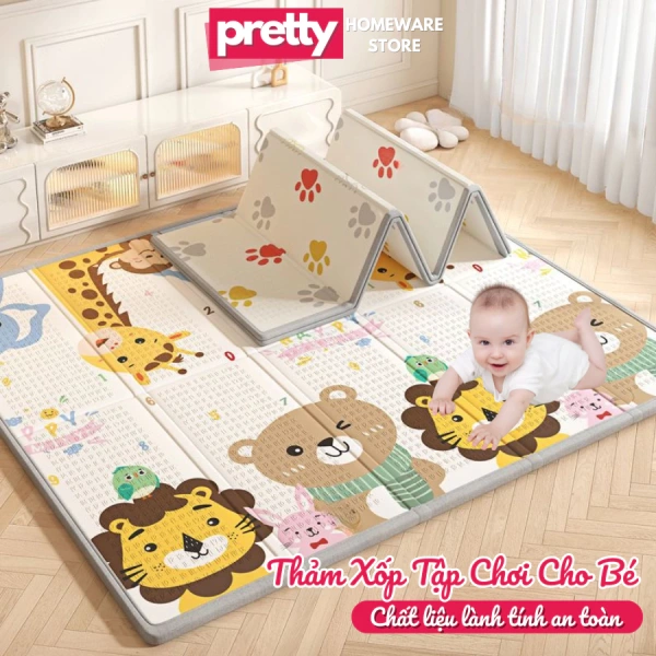 Thảm xốp mềm mại cho bé thường được khen an toàn, nhưng thực tế lại dễ bám bẩn hơn mong đợi