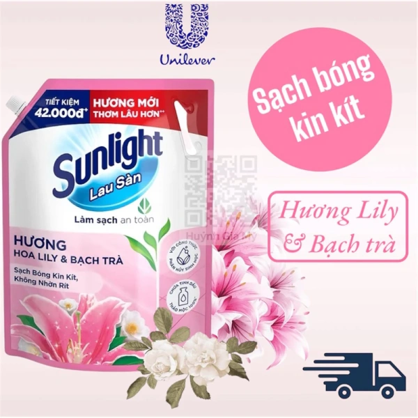 Thật ngạc nhiên khi nước lau sàn với hương lily & bạch trà vẫn duy trì độ sạch khuẩn lâu dài