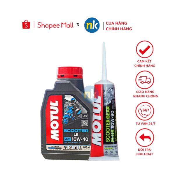 Thay nhớt 10W40 cho tay ga và đồng thời dùng Gear Oil 80W90 mang lại bất ngờ cho độ bền động cơ