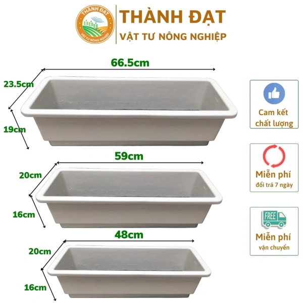 Thực tế chờ đợi: khi sắp xếp bộ 6 chậu máng dài 68 cm trong không gian hẹp, thời gian và công sức vượt quá dự đoán