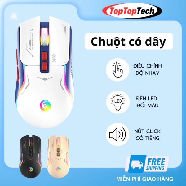 Tiếng im lặng của chuột máy tính có dây giảm căng thẳng khi chơi game và làm việc​ - Ảnh 1