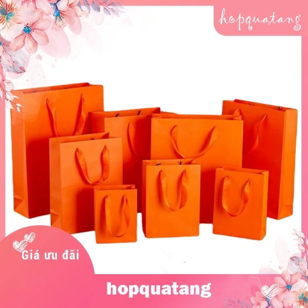 Túi giấy quà tặng màu cam cao cấp: khi độ dày giấy quyết định cảm giác sang trọng của món quà - Ảnh 1